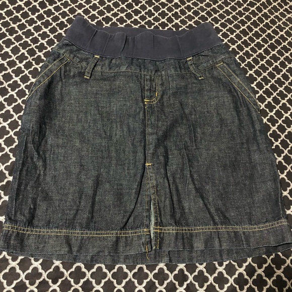Gap Maternity Denim Jean Modest Jean Skirt Sz 2 - Picture 2 of 4